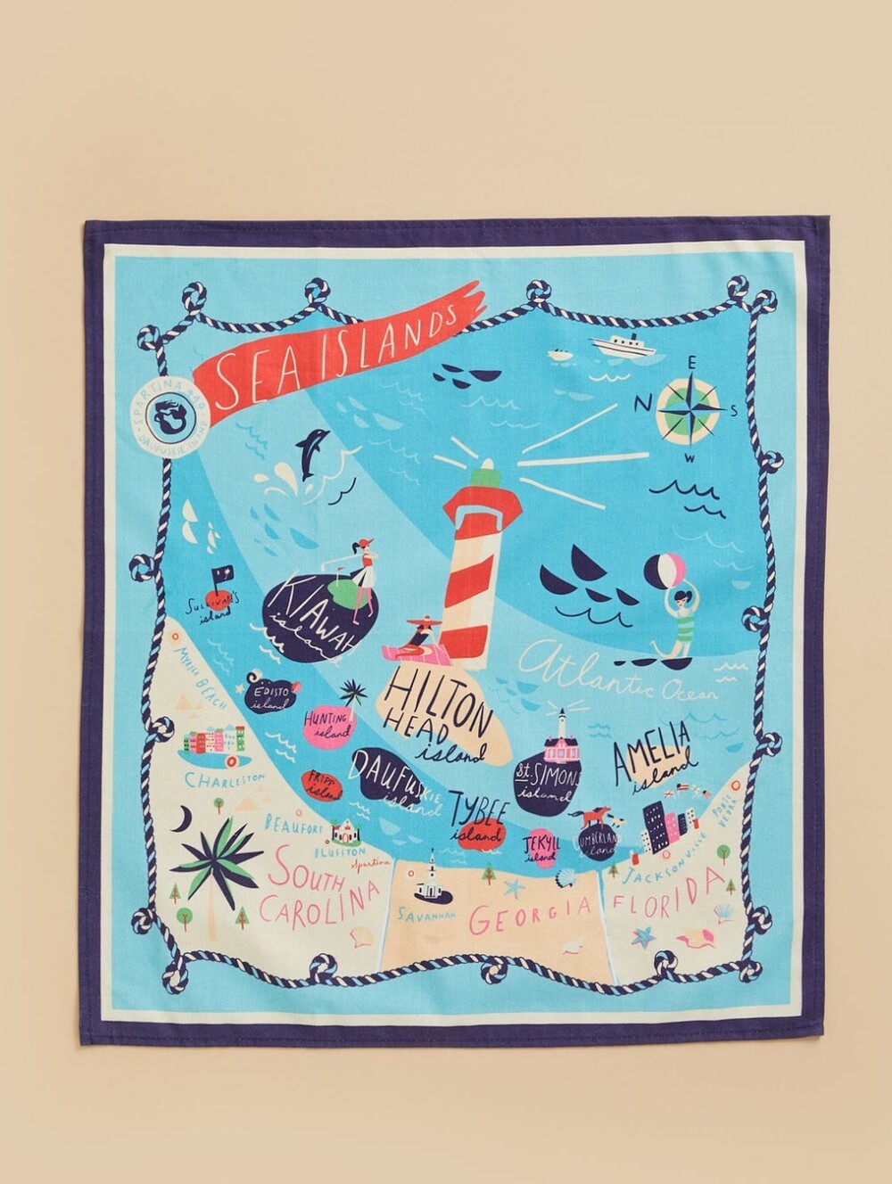 Spartina The Sea Islands Dish Towel 100% Cotton Kitchen Towel